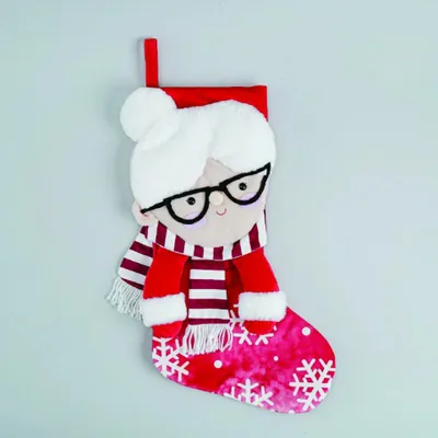 Immagine prodotto di Calza di Natale illuminata ACA (Nonna) 33x5x48 cm X124813