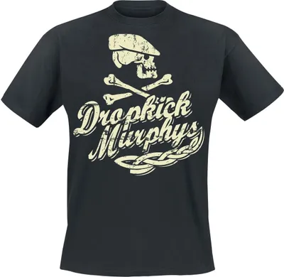 Produktbild von Dropkick Murphys T-Shirt Herren Scally Skull Ship schwarz M