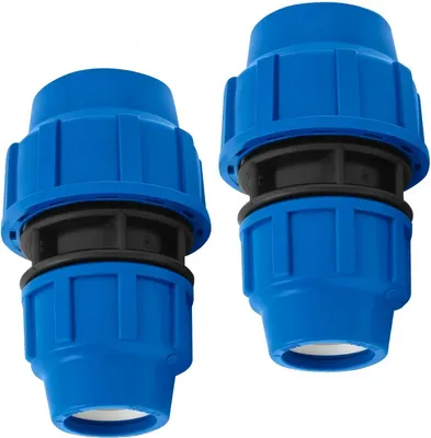 Productafbeelding van Verloopmof PE-buis - Buisverkleiner Koppeling - Leidingen Aansluiten - Twee Uitgangen - 25 mm x 20 mm - Zwart