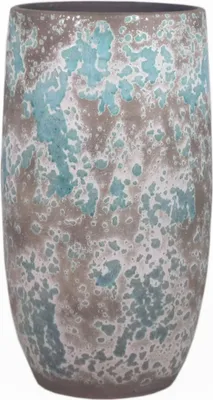 Produktbild von INNA-Glas Rustikale Keramikvase, Farbverlauf, braun-grün, 45 cm, Ø 20 cm - Dekovase