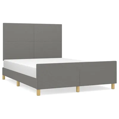 Immagine prodotto di vidaXL Struttura letto senza materasso grigio scuro 140x200 cm tessuto