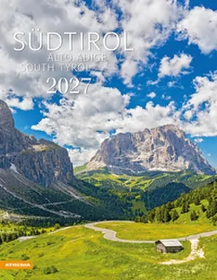 Produktbild von Athesia Kalender Südtirol 2027 mit 12 Monatsblättern, Spiralbindung und viersprachigem Kalendarium