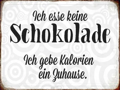 Produktbild von vianmo Holzschild 30x40 cm ich esse keine Schokolade
