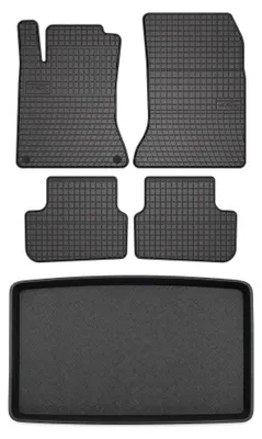 Productafbeelding van Rubberen automatten + kofferbakmat voor Mercedes-Benz Klasa B W246 2011-2018 – 5-delig, zwart, op maat – Wielganizator SolidPRO