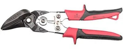 Produktbild von Connex Hebelblechschere, gerade, rechtsschneidend mit Kunststoffgriffen, silber/rot/schwarz, 260 mm, COXT243260