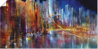 Produktbild von ARTland Poster Stadtansicht I Größe: 150x75 cm