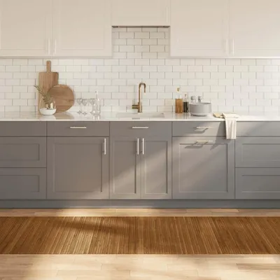 Produktbild von vidaXL Teppich Rechteckig Braun 80x500 cm Bambus