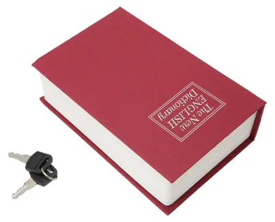 Produktbild von Buchsichere Aufbewahrungsbox mit Schlüsseln, geheime Geheimform aus Edelstahl, für Zuhause, Büro, Geschäft, Schule, Schlafsaal, Rot