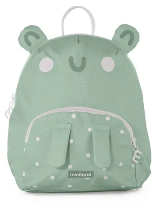 Produktbild von Rucksack für Kinder im Frosch-Design, mit verstellbaren Schultergurten und Tragegriff