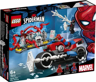 Produktbild von LEGO® Marvel Super Heroes™ Spider-Man Motorradrettung, 76113