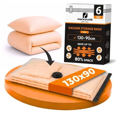 Immagine prodotto di Elzusha - 6 sacchetti sottovuoto extra large per biancheria da letto e abbigliamento