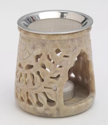 Produktbild von Räucherstövchen H 10 cm, Speckstein , natur, Siebeinsatz, für Teelicht