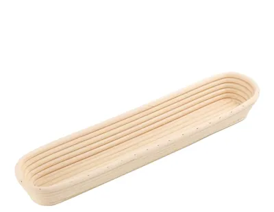 Immagine prodotto di Due stampi per pane, dimensioni 38x9x5 cm, in rattan, ideali per la cottura del pane
