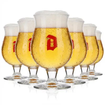 Produktbild von 6x Duvel Bier Glas Craftbierglas Gläser Starkbier Bauchglas 0,16l Pokal