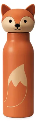 Produktbild von ZAZU Kinder-Trinkflasche 400 ml Edelstahl doppelwandig isoliert BPA-frei Fuchs