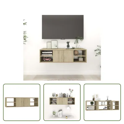 Image de The Living Store Étagère murale Chêne Sonoma 102x30x29 cm Matériau dérivé du bois