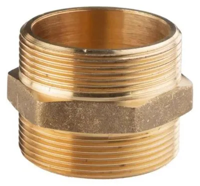 Produktbild von Messing Gewinde-Fitting Doppelnippel 2'AG - 2''AG (DN 50) - schwere Ausführung