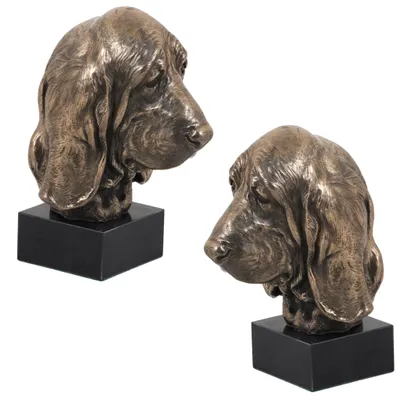 Imagen del producto de Art-Dog Busto – Basset Hound – moldeado en polvo de bronce y resina