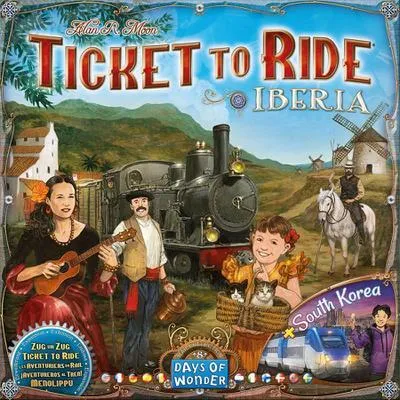Immagine prodotto di Days of Wonder, Zug um Zug – Iberia & Corea del Sud, Espansione del gioco, Gioco da tavolo per famiglie, 2-5 giocatori, dai 8 anni in su, 30-60 minuti, in tedesco, multilingue