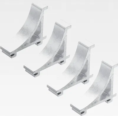 Produktbild von Regalclips für Gefrierschränke, Kühlschrank-Clip-Kits, Kühlregalstützen, 1,1 x 0,31 x 0,89 cm, 4 Stück
