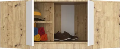 Produktbild von BDW, Eckschrank Aufsatz für Schrank 100cm, Erweiterung, Artisan Eiche/Weiß