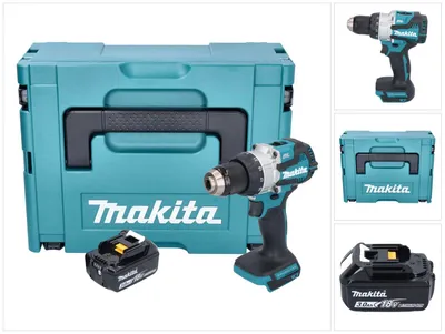 Zdjęcie produktu dla Makita DHP 489 F1J akumulatorowa wiertarko-wkrętarka udarowa 18 V 73 Nm bezszczotkowa + 1x akumulator 3,0 Ah + Makpac - bez ładowarki