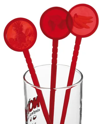 Produktbild von Runder weißer Cocktail-Rührstab, wiederverwendbar und langlebig, für Werbemittel