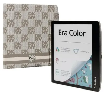 Image de PocketBook Era Color, 17.8 cm (7"), E-Tinte Kaleido, 1264 x 1680 Pixel, 632 x 840 Pixel, ACSM, AZW, AZW3, CBR, CBZ, CHM, DOC, DOCX, DjVu, EPUB, EPUB DRM, FB2, FB2.ZIP, HTM, HTML, MOBI,..., M4A, M4B, MP3, OGG