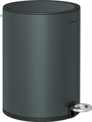 A dark gray pedal bin is shown against a white background.