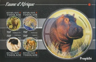 Produktbild von Briefmarken Togo 2015 Mi 6704-6707 Kleinbogen (kompl. Ausgabe) postfrisch Afrikanische Fauna