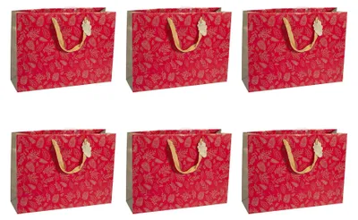 Productafbeelding van Set van 6 Geschenktassen 37,3x11,8x27,5 cm met Kordels