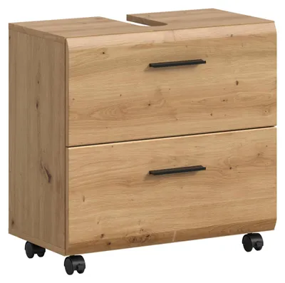Produktbild von Waschbeckenunterschrank Ice | mit Schubkästen auf Rollen | Artisan Oak