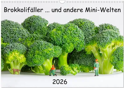 Produktbild von Brokkolifäller ... und andere Mini-Welten (Wandkalender 2026 DIN A3 quer), CALVENDO Monatskalender