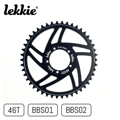 Obrázok produktu pre windmeile | Lekkie Bling Ring reťazový krúžok, 46T, pre Bafang BBS01 a BBS02, reťazový krúžok, bicykel, e-bike, pedelec