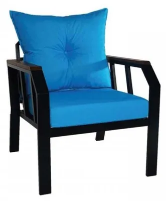 Zdjęcie produktu dla Fotel pojedynczy sofa żelazna rama krzesło fotel wypoczynkowy z poduszką metalowa rama