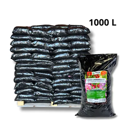 Produktbild von Palette 1000L (50x20L) - Universalerde für Gemüse und Blumen, pH 5,2-6,2, Torf-Kompost-Gemisch Feniks
