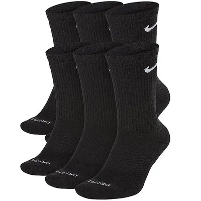 Zdjęcie produktu dla Nike skarpety czarne wysokie 6 par Bawełna Cushioned Dri-Fit SX6897-010 42-46 L