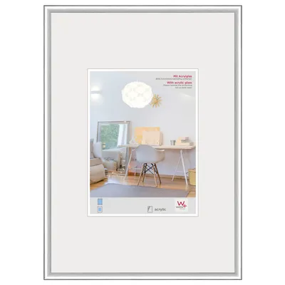 Obrázek produktu pro Walther plastový rám New Lifestyle, stříbrný, 42 x 60 cm, DIN A2, akrylové sklo