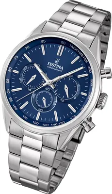 Produktbild von FESTINA Herren-Armbanduhr Timeless Chronograph Quarz Edelstahl silber UF16820/2