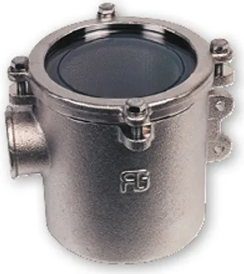 Image de Allpa Nickel-Besch. Bronze Filtre à eau de refroidissement (Robuste) Avec tamis Niro 316, 2", H=215mm, 30000l/h