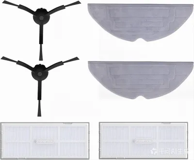 Produktbild von Roborock Original-Ersatzteile und Zubehör-Set für Roborock S8/S8+ – 2 waschbare Filter, 2 Wischtücher, 2 Seitenbürsten