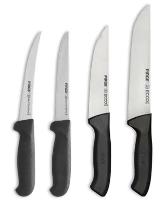Produktbild von Pirge Metzgermesser Set 4 TLG Schlachtermesser - Fleischermesser - Exzellenter Schärfe Ausbeinmesser
