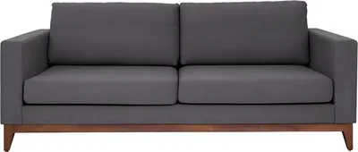 Produktbild von Grauer Zweisitzer Designer 2-Sitzer Couch Wohnzimmer Textil Polstersofa