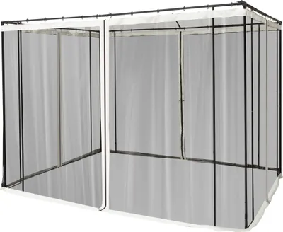 Obrázek produktu pro Outsunny Mosquito Net pro 3x3 Pavilon 4 boční panely Fly Net s háčky na zip Mosquito Net Insect Repellent Fly Screen Nylon Mesh Black