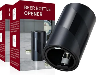 Productafbeelding van Automatische flesopener - Capsuleopener met magneet - Het openen van flessen met kronkurken - Push & pull