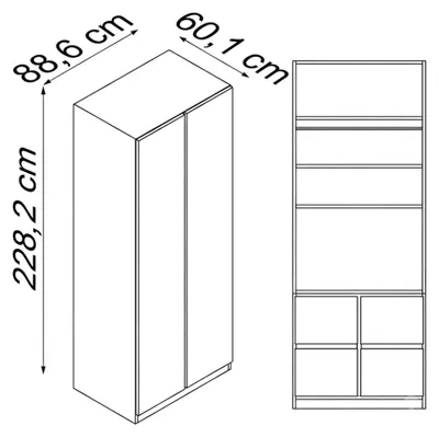 Immagine prodotto di Armadio trasparente in legno e metallo, design moderno, ampio spazio di stoccaggio