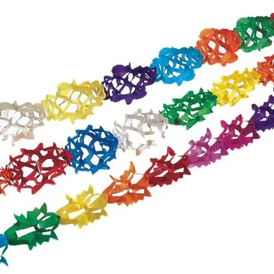 Produktbild von 240x Girlanden Papier 4 m farbig bunt Fasching Karneval Geburtstag Deko