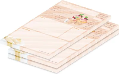 Produktbild von PRICARO Rezeptblock "Dessert", A4, 25 Blatt, 3 Stück