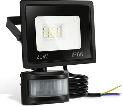 Produktbild von Faziango 4X 20W LED Strahler mit Bewegungsmelder, 6000K Kaltweiß Außenbeleuchtung Scheinwerfer