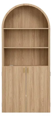 Produktbild von Schreibtisch mit Bücherregal - Farbe: Natur LYMIAR